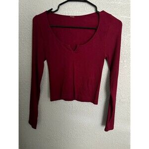 Burgundy Long Sleeve Top